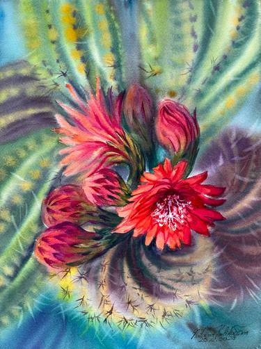 Original Art Deco Floral Paintings by Nataliia Kulikovska