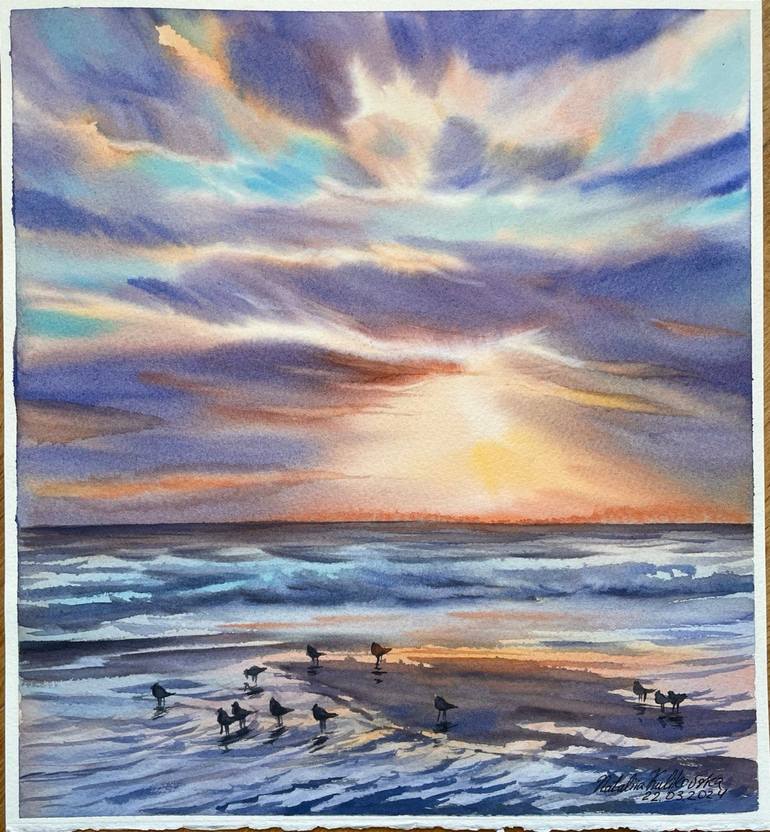 Original Seascape Painting by Nataliia Kulikovska