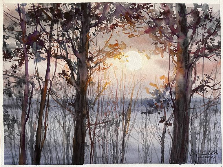 Original Contemporary Landscape Painting by Nataliia Kulikovska