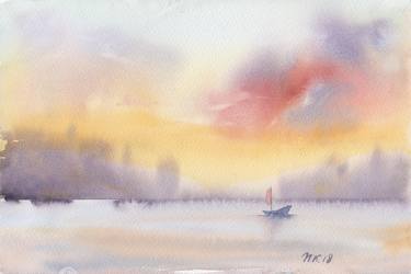 Print of Fine Art Seascape Paintings by Nataliia Kulikovska