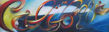 Original Modern Typography Paintings by Judy Gittelsohn