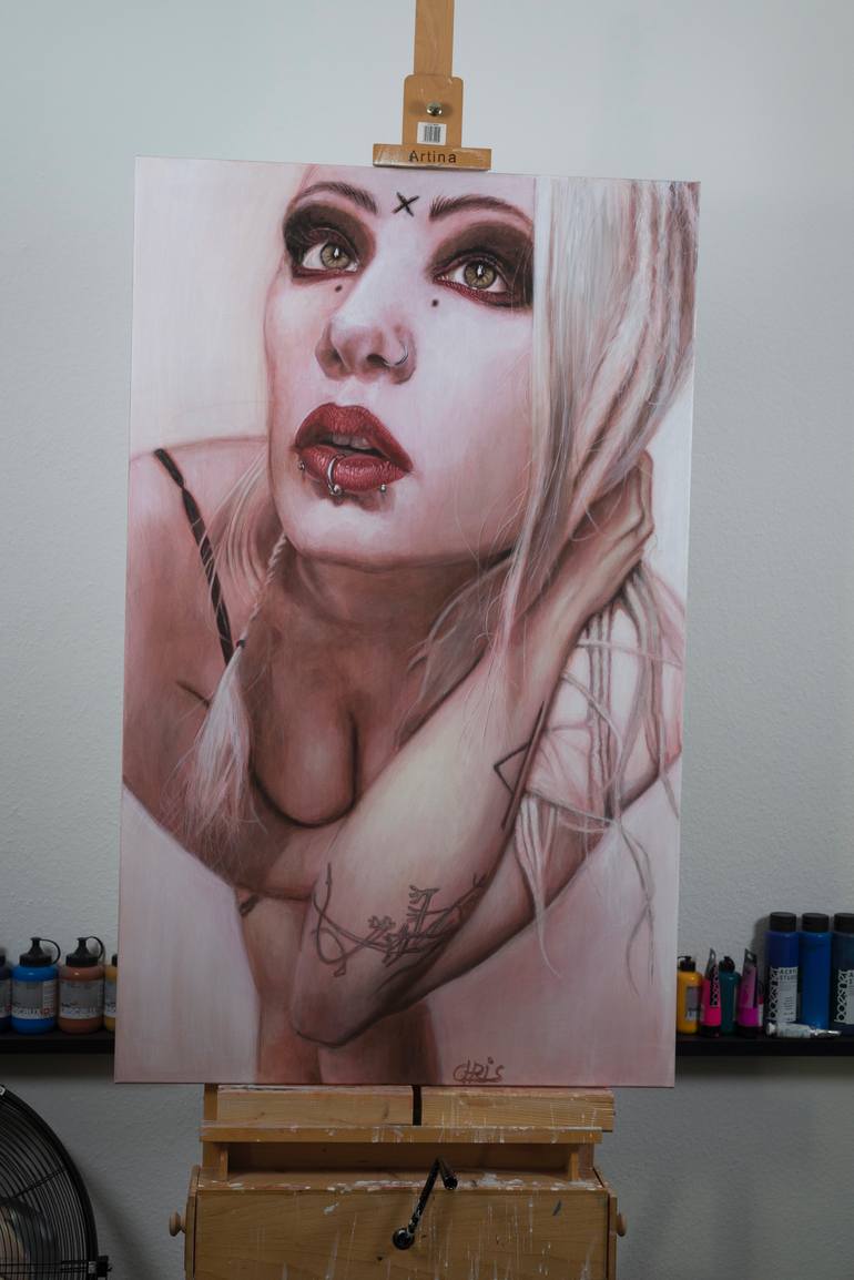 Original Figurative Women Painting by Christoph Steinke