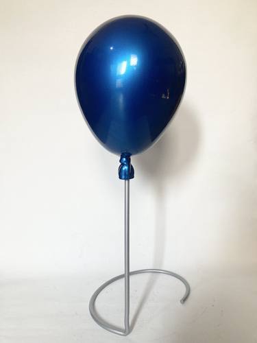 Blue metallic balloon thumb