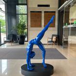 Inverted yoga - Electric blue by Vernika Singh