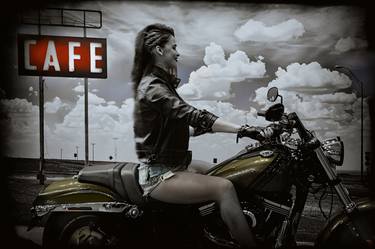Print of Motorbike Photography by Oleg Karataev