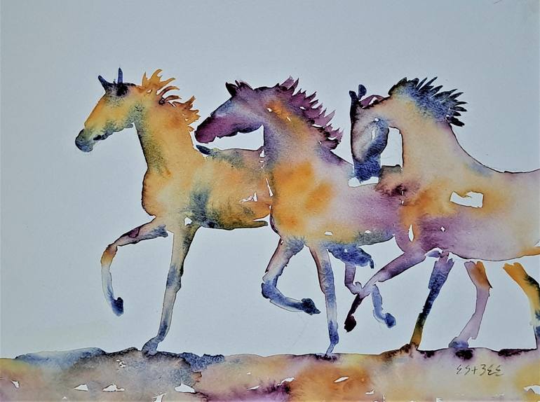 Original Abstract Horse Paintings by Susan Barackman