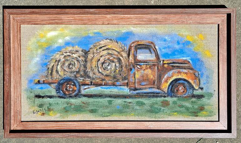 Original Abstract Expressionism Transportation Painting by Susan Barackman