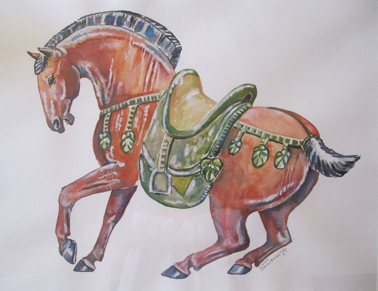 Original Fine Art Horse Painting by susan barackman