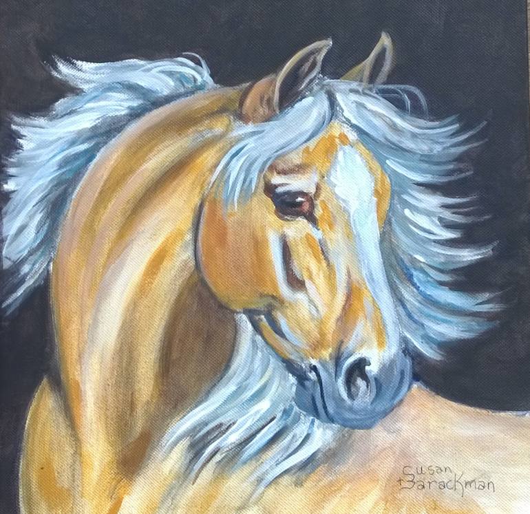 Original Fine Art Horse Painting by susan barackman