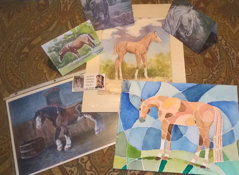 Original Abstract Horse Painting by Susan Barackman