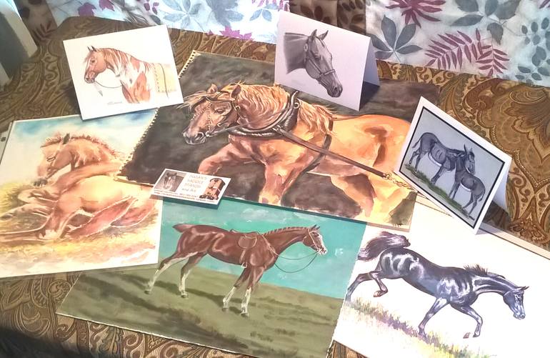 Original Abstract Horse Painting by Susan Barackman