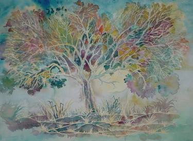 Original Abstract Tree Paintings by susan barackman