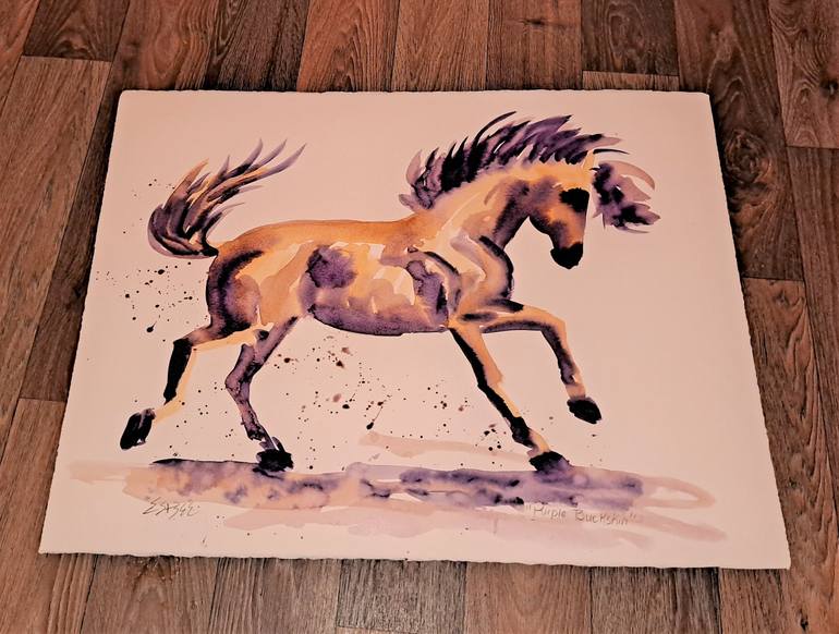 Original Abstract Horse Painting by Susan Barackman
