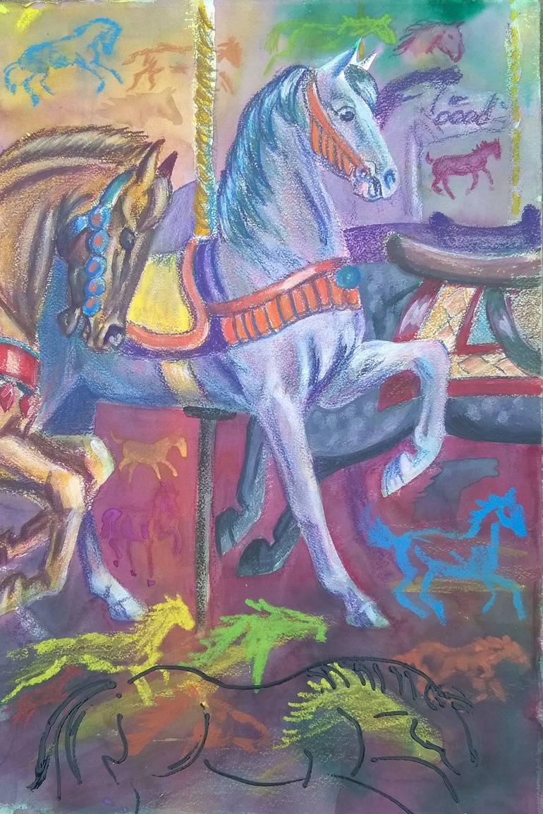 Original Horse Painting by susan barackman