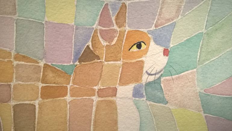 Original Cats Painting by susan barackman