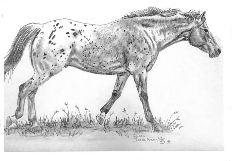 Original Horse Painting by susan barackman