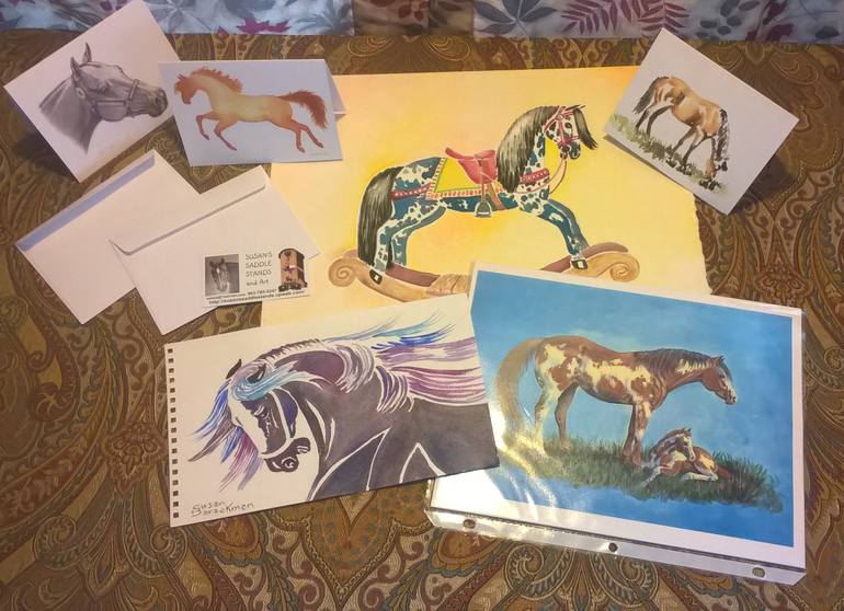 Original Abstract Horse Painting by Susan Barackman