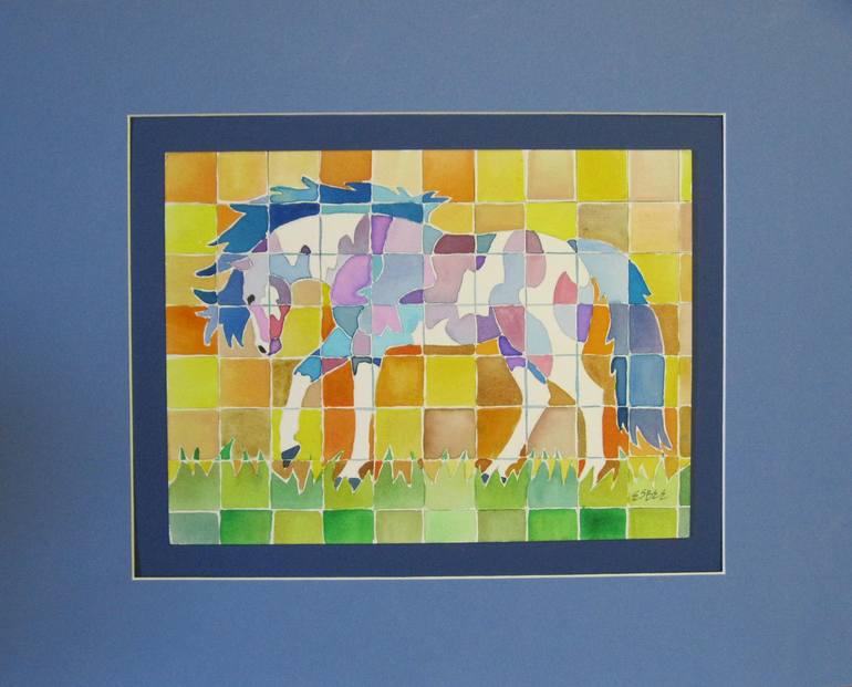 Original Abstract Horse Painting by Susan Barackman