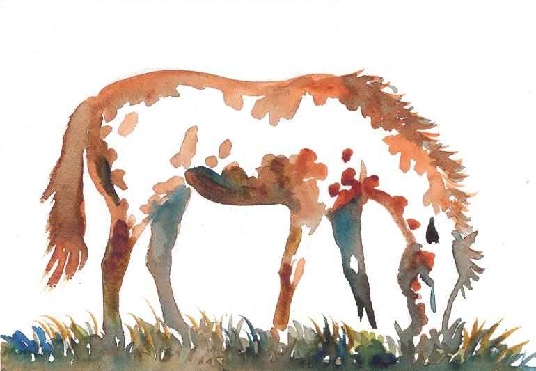 Original Abstract Horse Painting by Susan Barackman