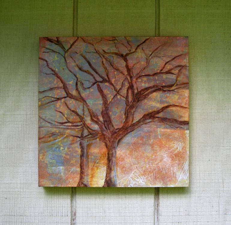 Original Impressionism Tree Painting by T Kaye Crawforth