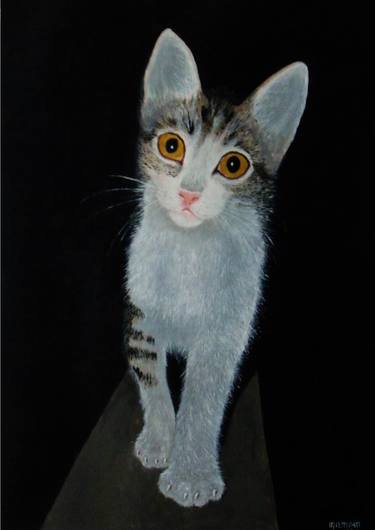 Print of Realism Cats Paintings by Eko Pramono