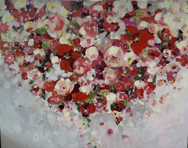 Original Expressionism Floral Paintings by Anne sophie Gallissot