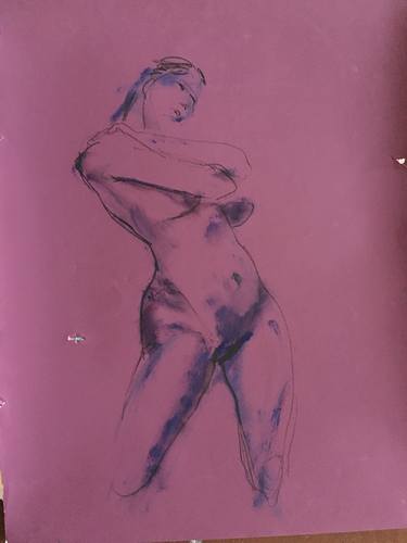 Print of Figurative Nude Drawings by charles swenson