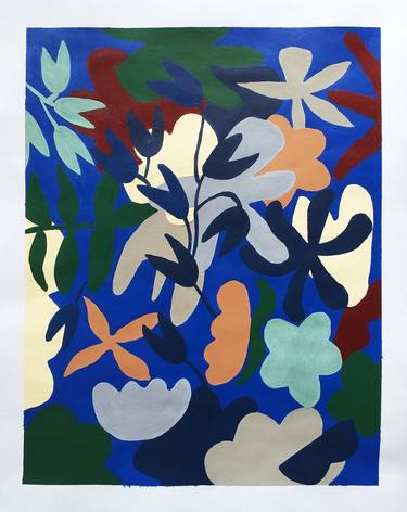 Original Abstract Floral Paintings by Eva Cabrera