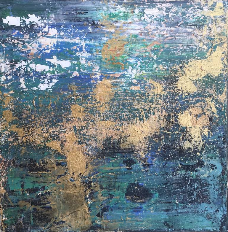 Original Abstract Expressionism Abstract Painting by Alexandra Fridman