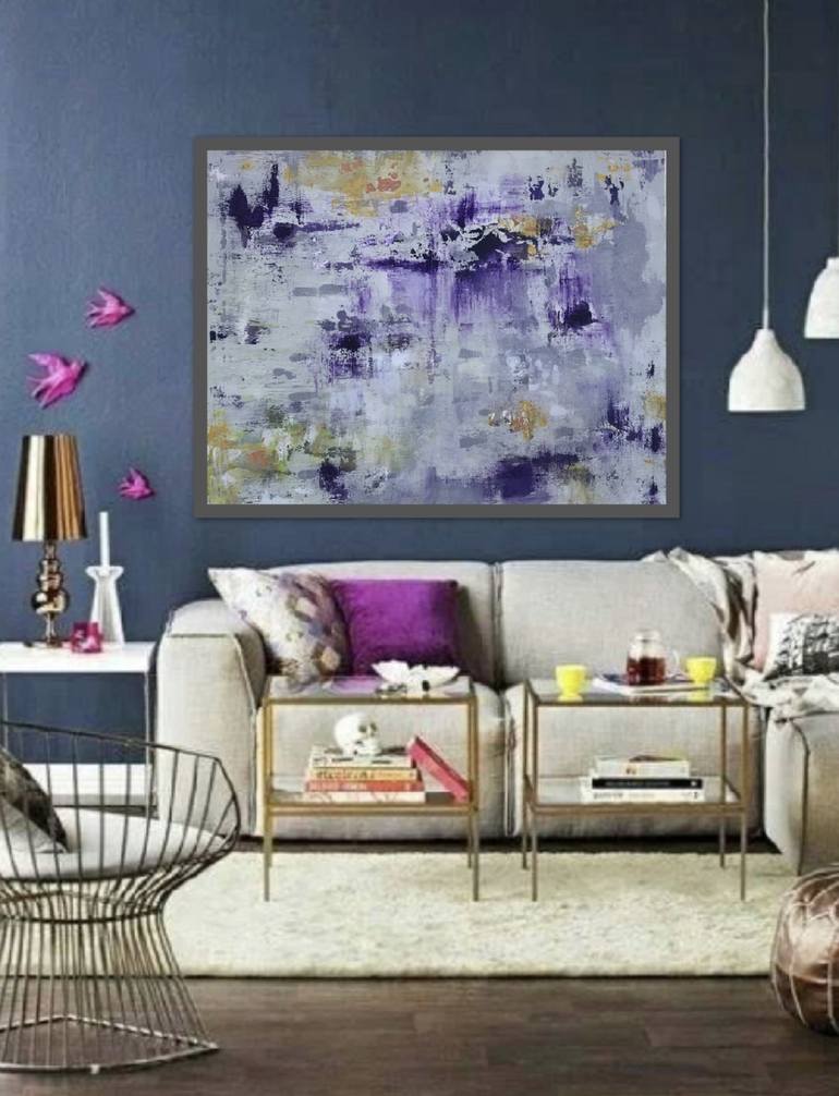 Original Abstract Expressionism Abstract Painting by Alexandra Fridman