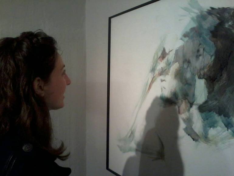 Original Abstract People Painting by Beatriz Crespo