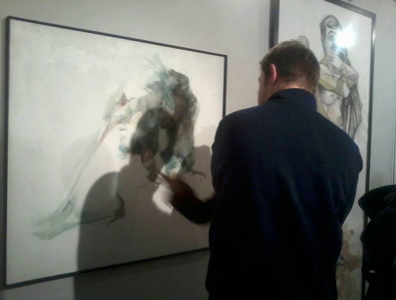 Original Abstract People Painting by Beatriz Crespo