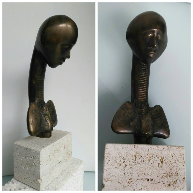 Original Figurative Men Sculpture by Ljiljana Palfi