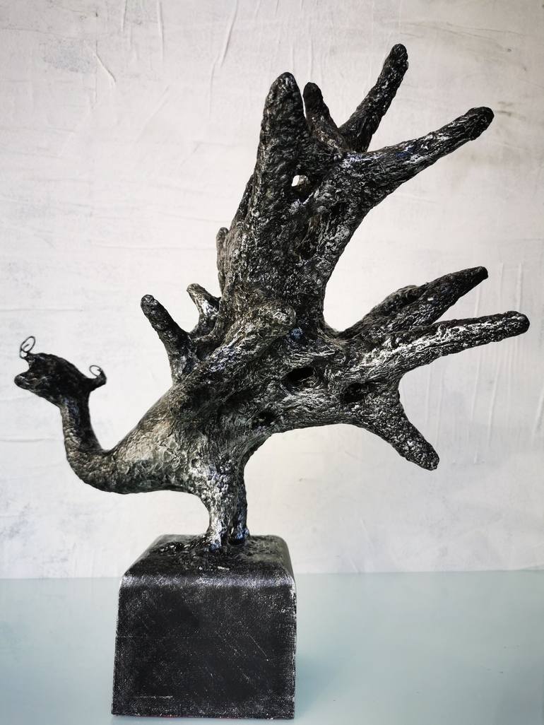 Original Abstract Animal Sculpture by Ljiljana Palfi