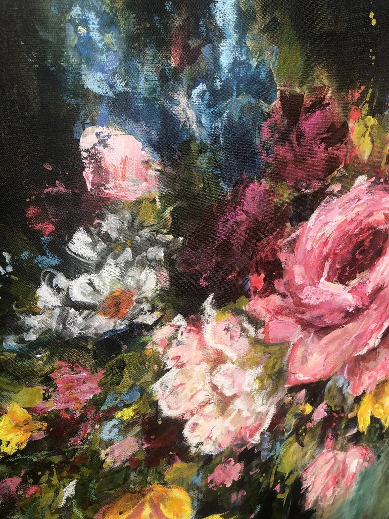 Original Expressionism Floral Painting by Heidi Shedlock