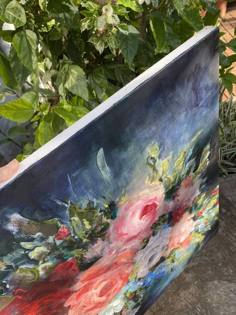 Original Expressionism Floral Painting by Heidi Shedlock