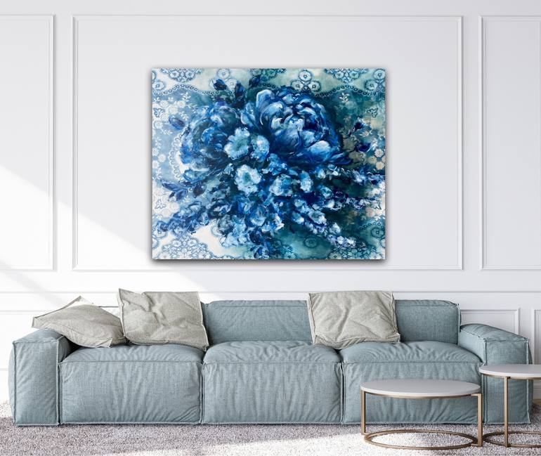 Original Abstract Floral Painting by Heidi Shedlock