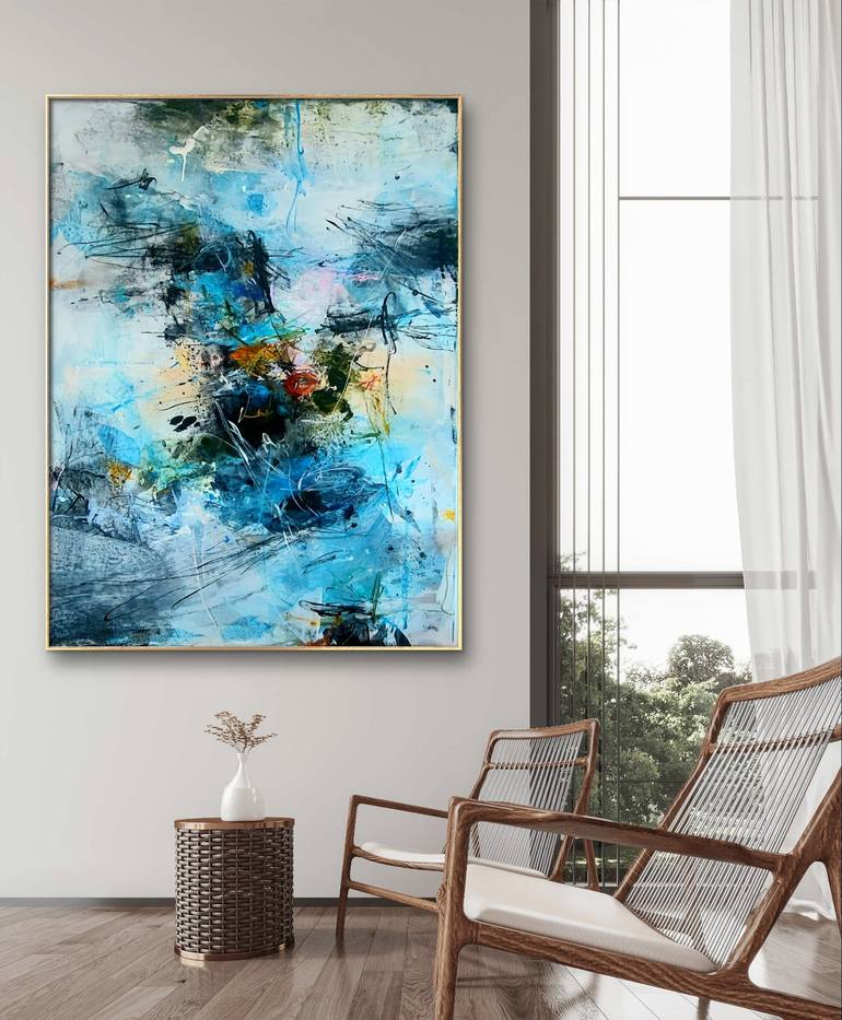 Original Abstract Expressionism Abstract Painting by Sanda Markicevic