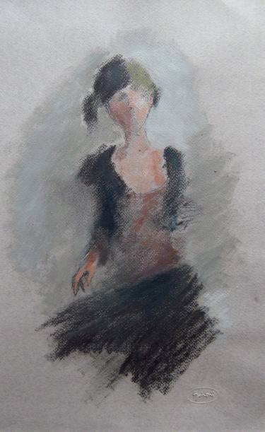 "Girl in Black" LO-125, author: Mato Jurković, academic painter thumb