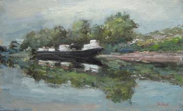 Original Impressionism Boat Paintings by Mato Jurkovic