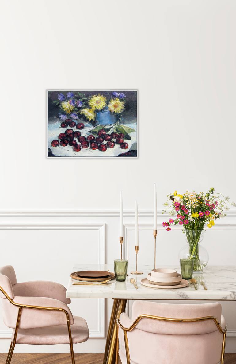 Original Impressionism Still Life Painting by Mato Jurkovic