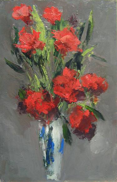 "Roses in a vase" BRA-52, author: Mato Jurkovic, acad. painter thumb