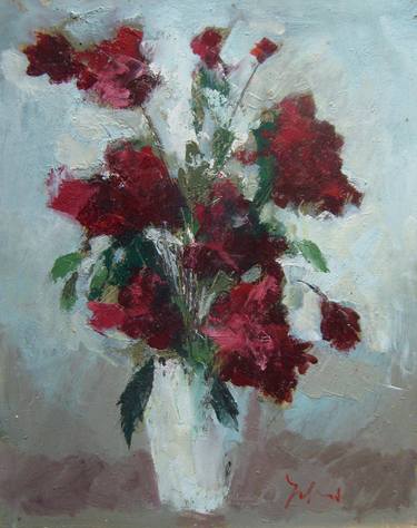 "Red roses in a vase" KIP-40, Author: Mato Jurkovic thumb