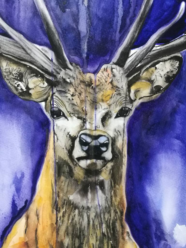 Original Impressionism Animal Painting by Steven Shaw