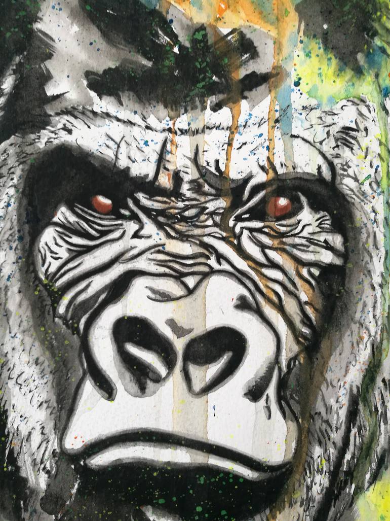 Original Expressionism Animal Painting by Steven Shaw