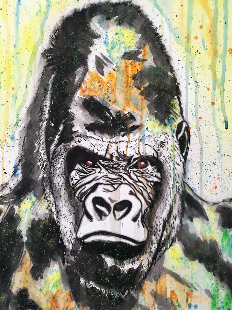 Original Expressionism Animal Painting by Steven Shaw