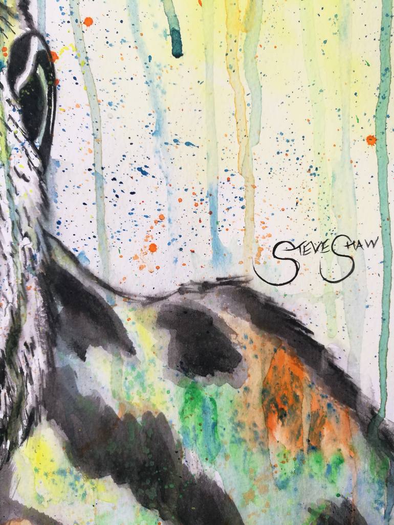 Original Expressionism Animal Painting by Steven Shaw