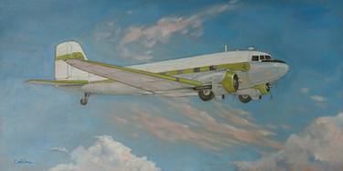 Original Impressionism Airplane Paintings by Larry Cansler