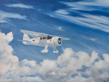 Original Impressionism Airplane Paintings by Larry Cansler