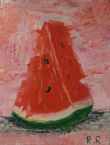 Watermelon oil painting thumb